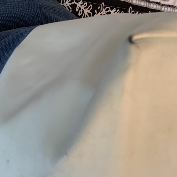 FEED Projects Blue Jean and White Canvas Coated Tote Handbag - Picture 8 of 12